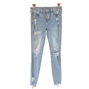 American Eagle Distressed The Dream Jean Hi-Rise Jegging